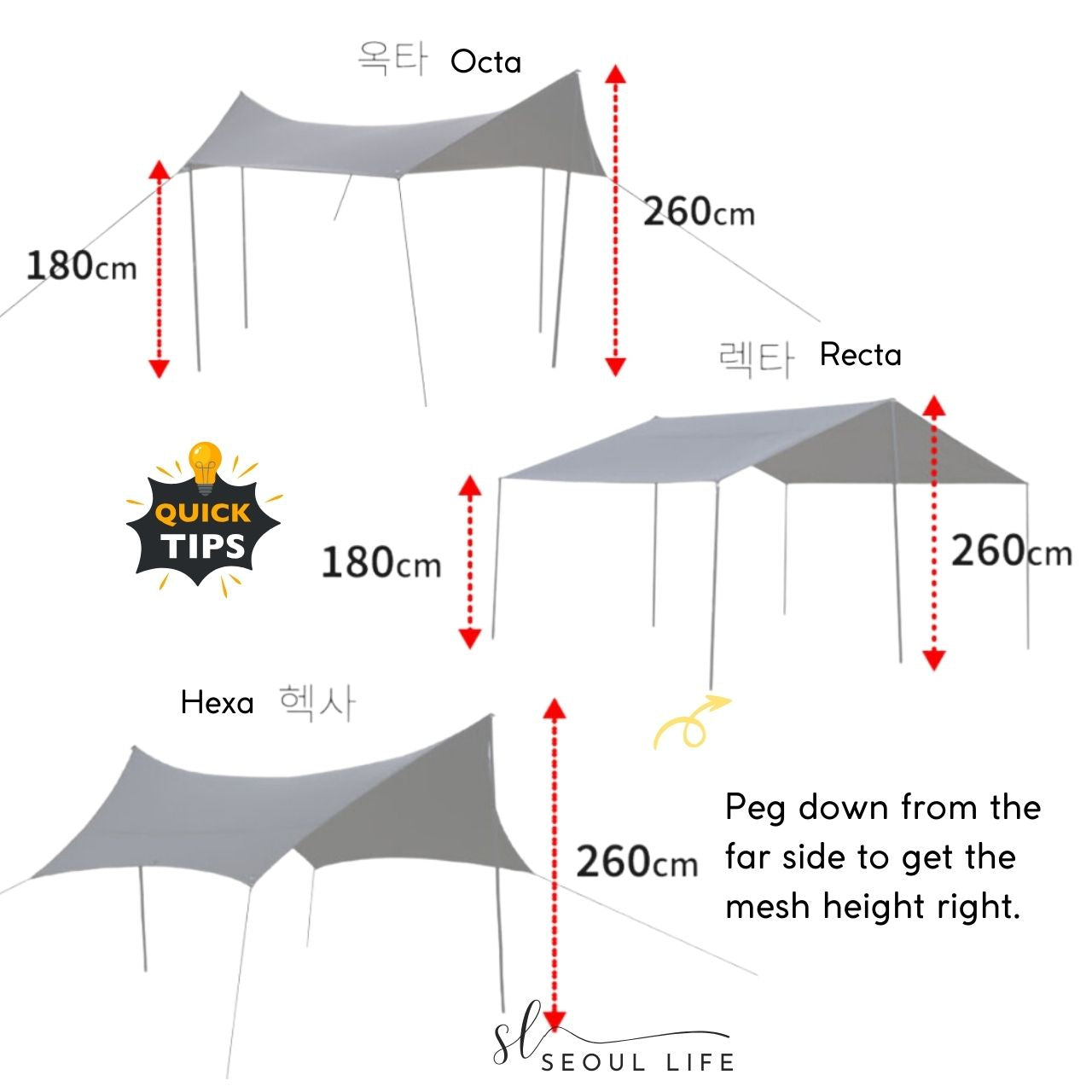 Connectable Camping Hexa tarp skin zipper connectable with Mesh Net, Made in Korea. Camping Gear