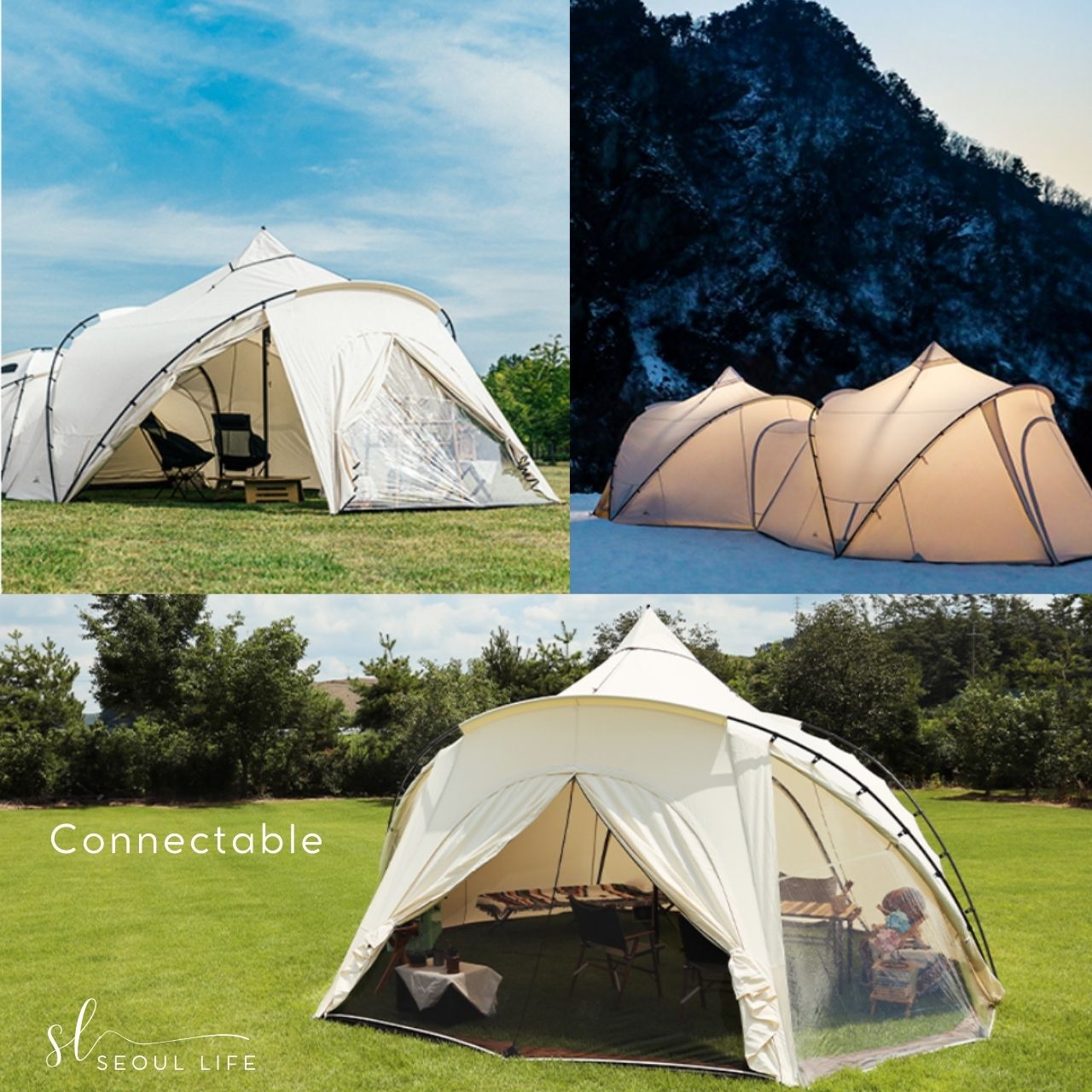 *Campingkan* Blow Shelter, 4-5 people, all-season, extendable tent