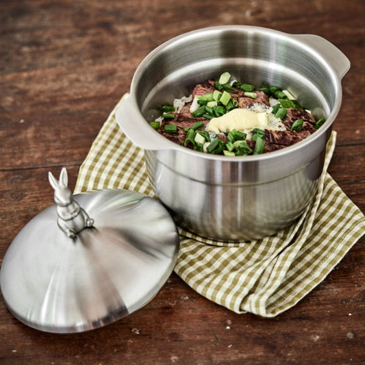 Rabbit Rice Pot & Lid, 5-ply SUS 304