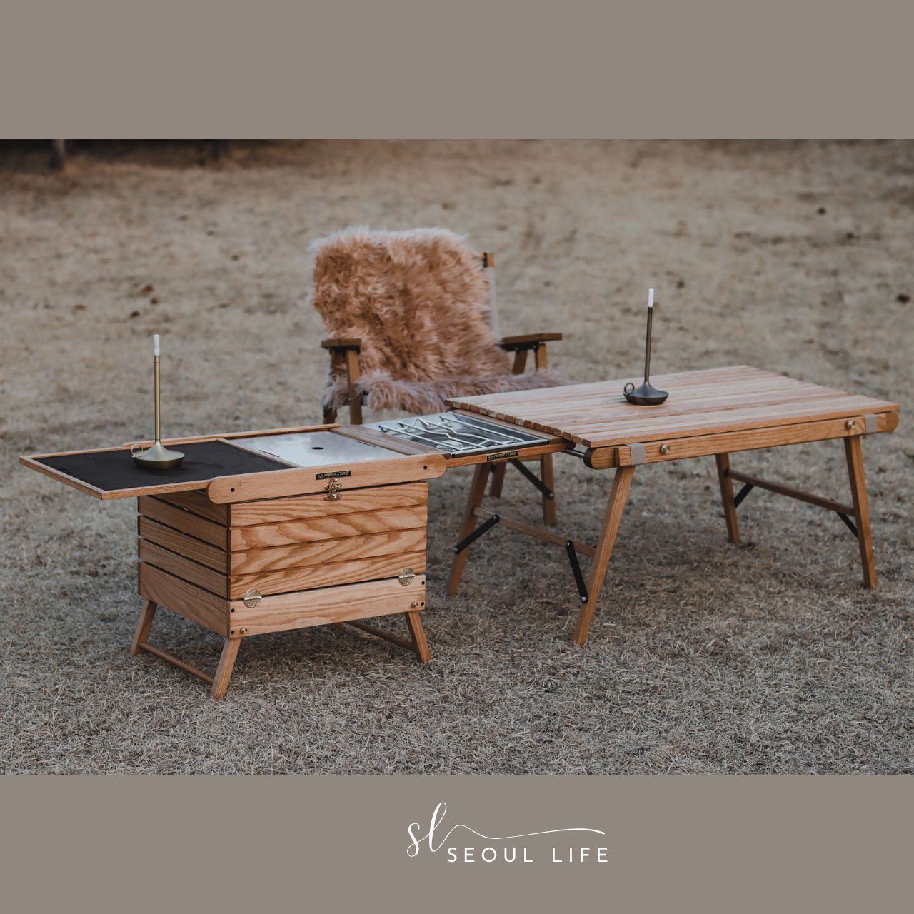 The Classical Box, Handcraft Outdoor Camping Table, Side Table