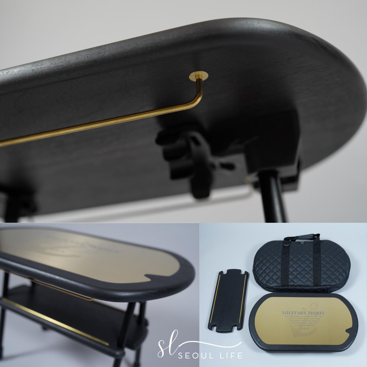 Handcraft Wooden table, camping shelf, outdoor table, Made in Korea. Good for Outdoor Camping