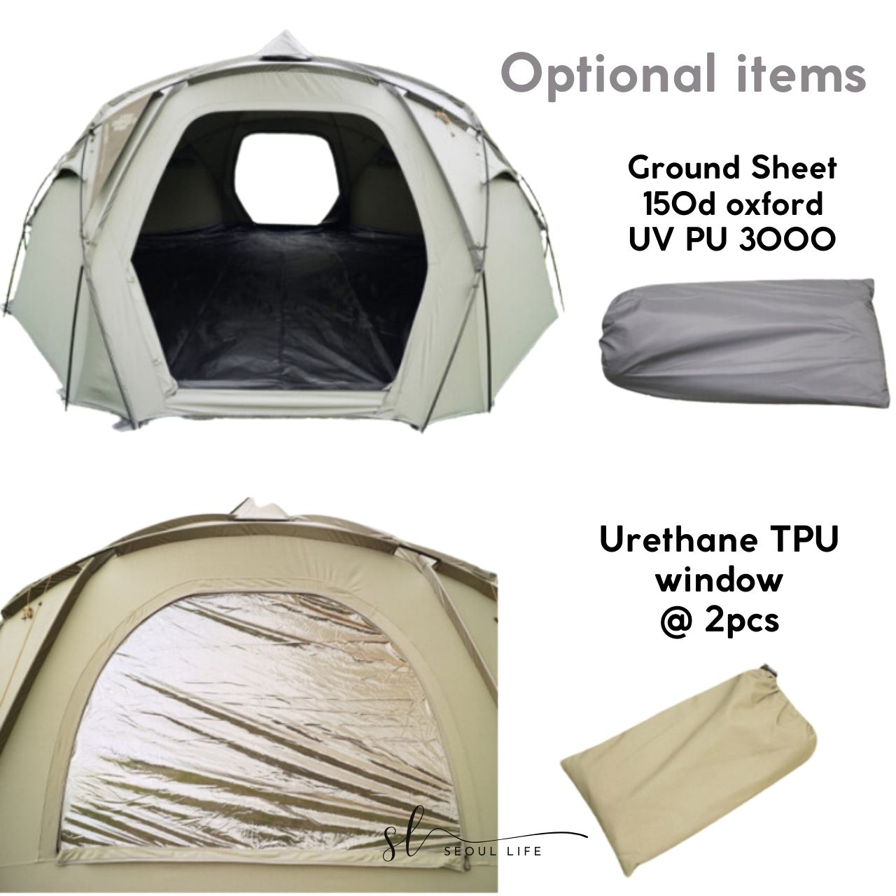 *Camperskan* Tenker 5M Octagon cotton blend (T/C) Tent/ Shelter, all-season, 4 people. Camping Equipment