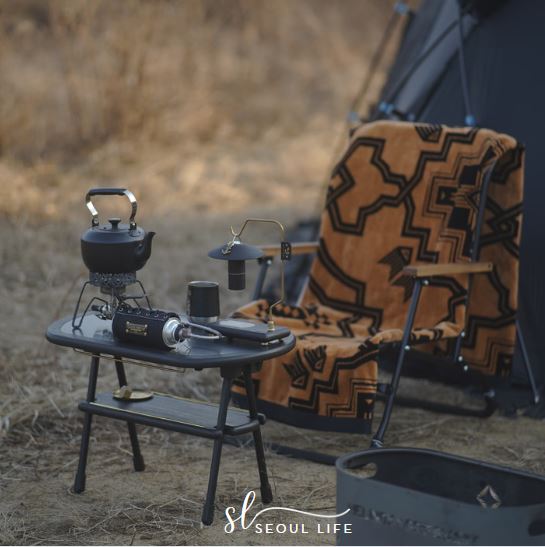 Handcraft Wooden table, camping shelf, outdoor table, Made in Korea. Good for Outdoor Camping