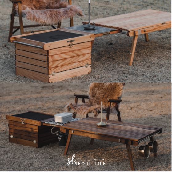 The Classical Box, Handcraft Outdoor Camping Table, Side Table