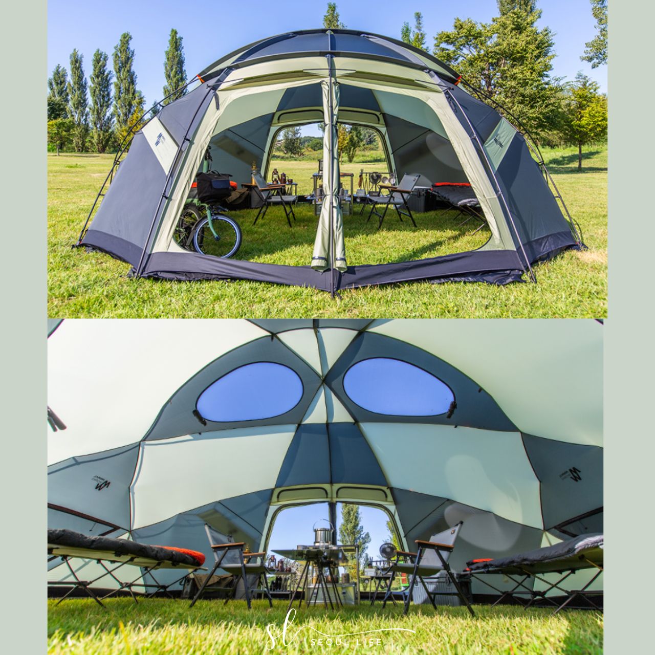 *Minimal Works* Big Ball R Shelter/ four seasons Dome Tent for 4-12 people. Outdoor Camping