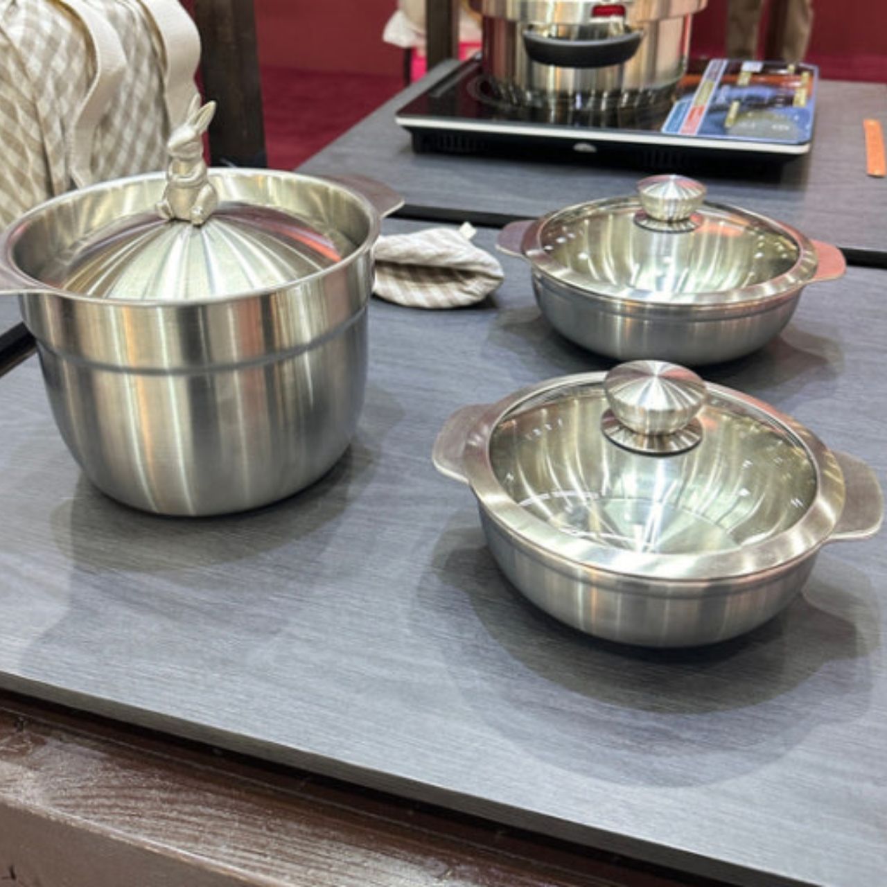 Rabbit Shabu shabu Pot, 20cm, 304 Stainless, Made in Korea