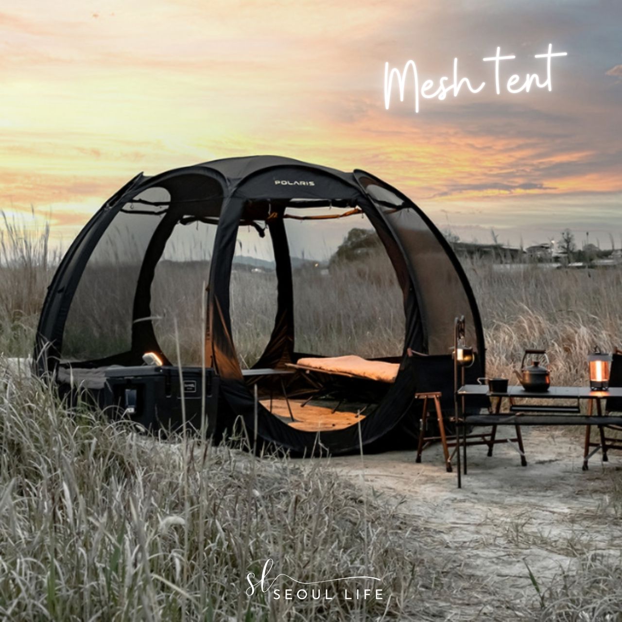 *Polaris* P1 Mesh Shelter Pop-up Dome Tent for 3-4people. Outdoor Camping