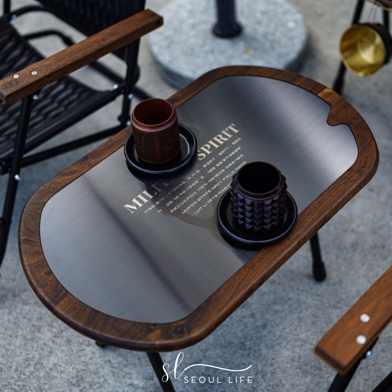 Handcraft Wooden table, camping shelf, outdoor table, Made in Korea. Good for Outdoor Camping