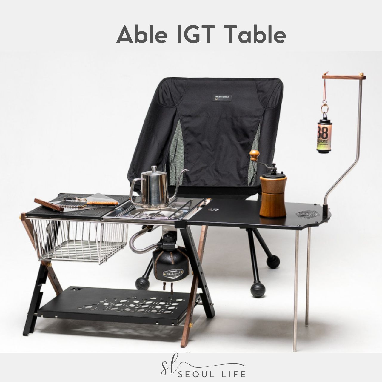 Camping Able IGT stand,  Foldable Multi-use, Side table, Log stand