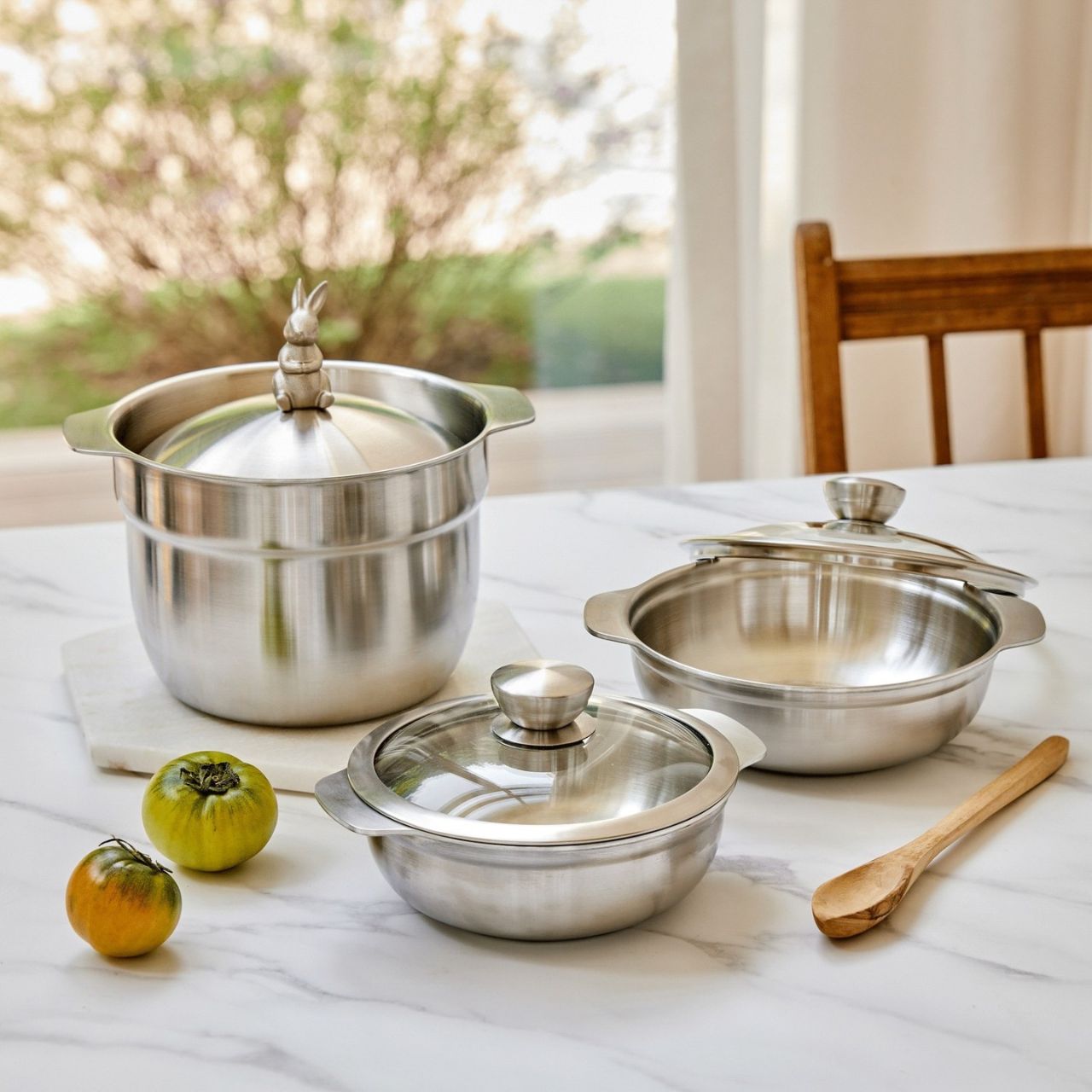Rabbit Rice Pot & Lid, 5-ply SUS 304