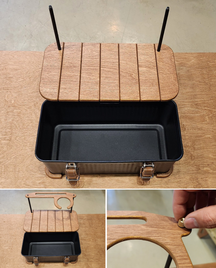 Foldable Wooden Board & Multi Coffee Dripper with additional Hanger Packages for Stanley Classic Lunchbox 9.4Liter-for camping