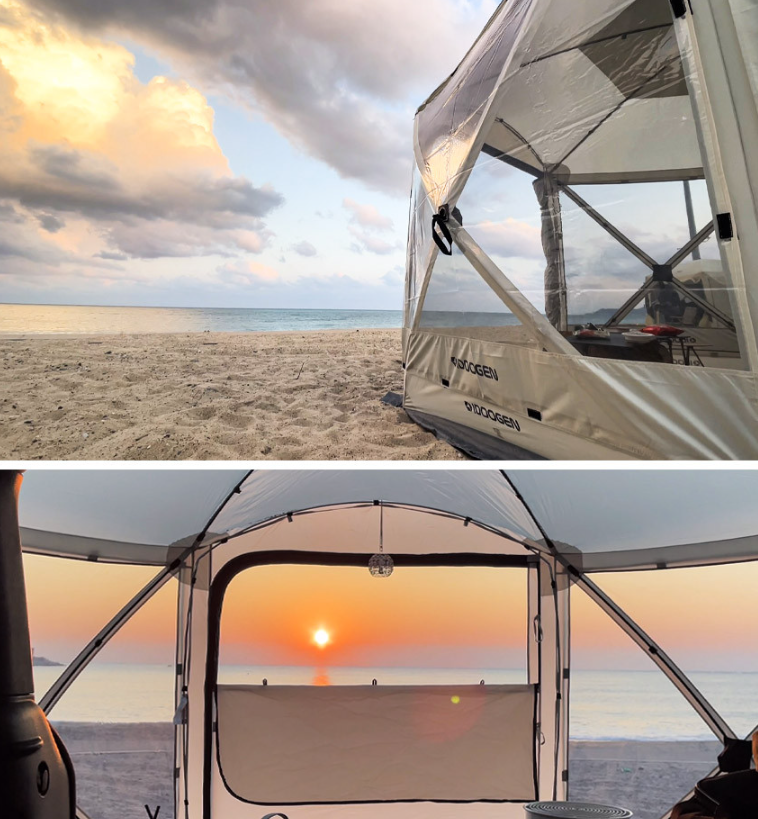 "Idoogen" Octagon One-Touch Car Docking Tent & Shelf for camping