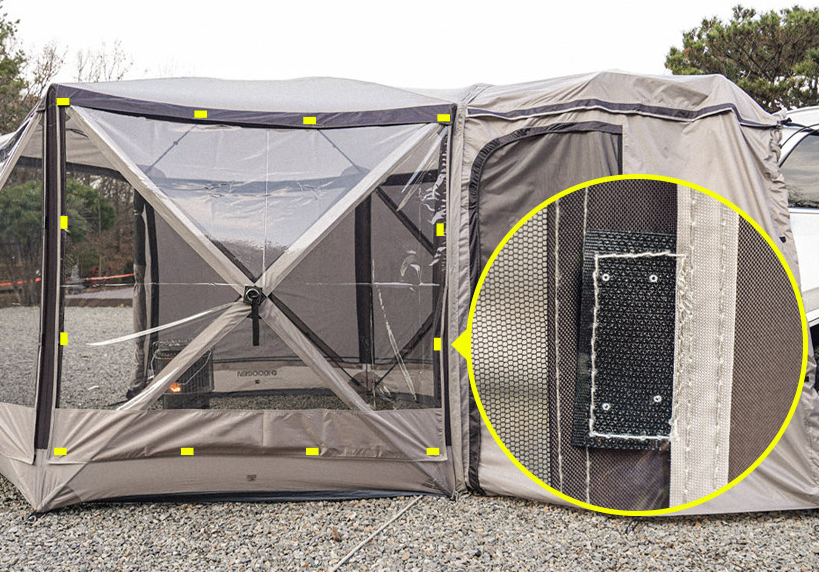 "Idoogen" TPU Sidewall Window & Ground Sheet & Docking tunnel for Octagon Car Docking Tent