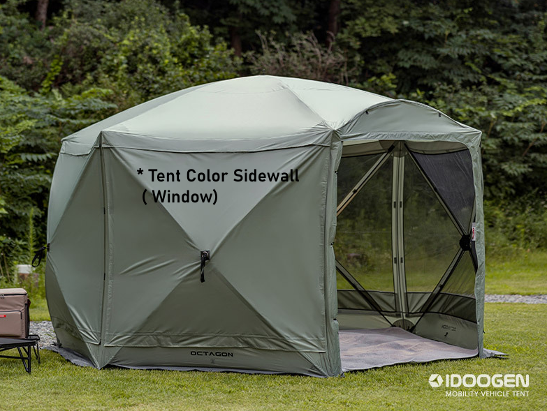 "Idoogen" TPU Sidewall Window & Ground Sheet & Docking tunnel for Octagon Car Docking Tent