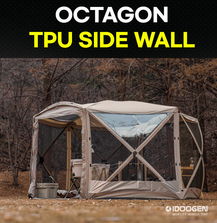 "Idoogen" TPU Sidewall Window & Ground Sheet & Docking tunnel for Octagon Car Docking Tent