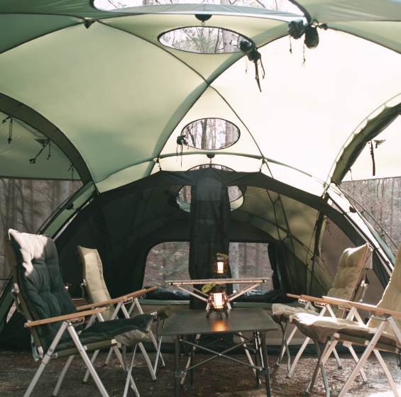 "Urbanside" Stego Dome Shelter, 6.6m Length Tunnel Dome, 40D Nylon Silicone Coating Tent useful for Camping