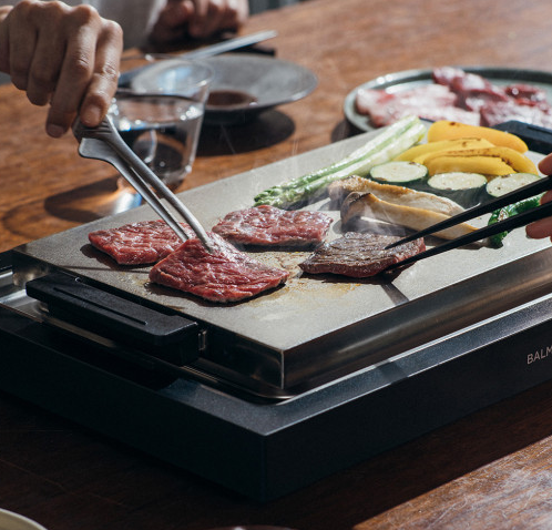 *BALMUDA* The Plate Pro, Clad Stainless Steel Plate & Griddle Pan Set for Outdoor