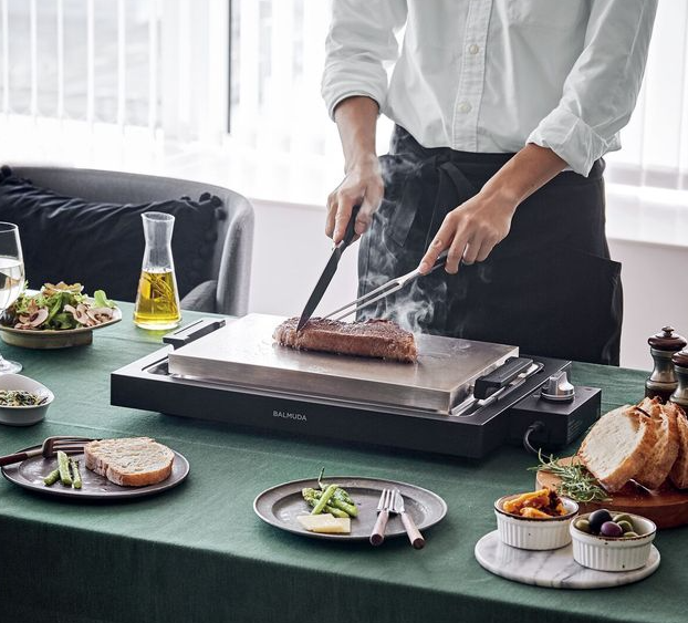 *BALMUDA* The Plate Pro, Clad Stainless Steel Plate & Griddle Pan Set for Outdoor