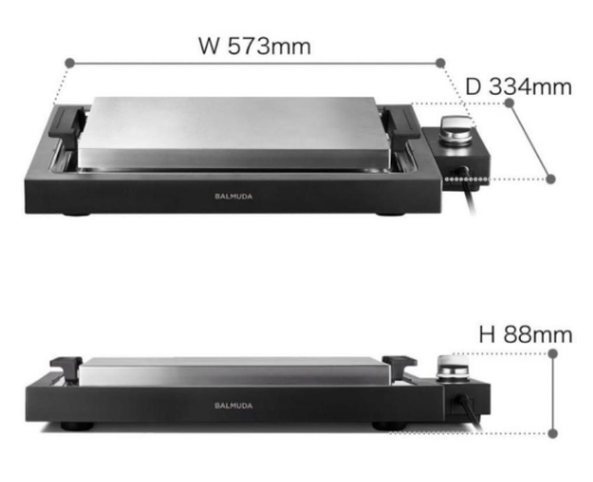 *BALMUDA* The Plate Pro, Clad Stainless Steel Plate & Griddle Pan Set for Outdoor