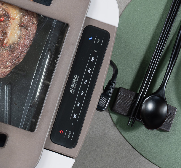 *ANBANG* New Smokeless Electric BBQ Grill Pan Ultra with Air Circulation Lid, 2025 Edition