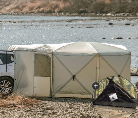 "Idoogen" Octagon One-Touch Car Docking Tent & Shelf for camping