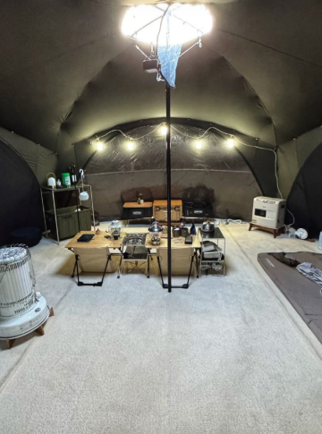Carpet set for *Campingkan* Bubble Shelter/ Ivory,Beigei, Modern Black colors