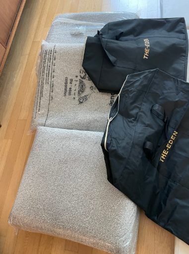 Carpet set for *Campingkan* Bubble Shelter/ Ivory,Beigei, Modern Black colors