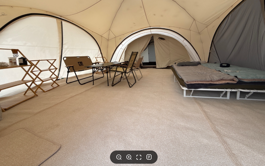 Carpet set for *Campingkan* Bubble Shelter/ Ivory,Beigei, Modern Black colors