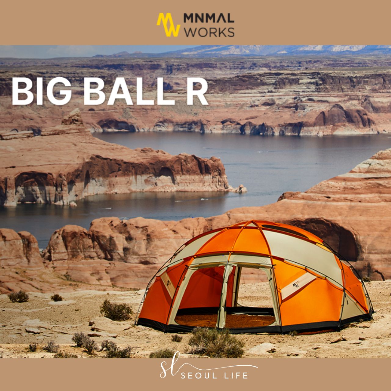 *Minimal Works* Big Ball R Shelter/ four seasons Dome Tent for 4-12 people. Outdoor Camping