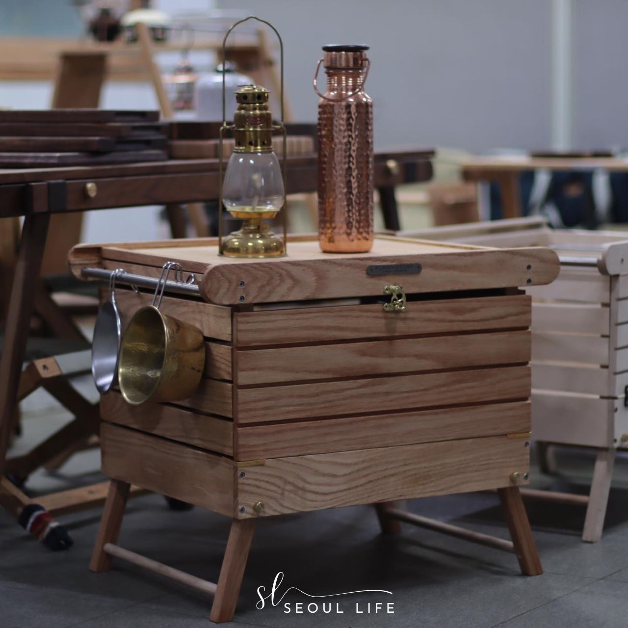 The Classical Box, Handcraft Outdoor Camping Table, Side Table