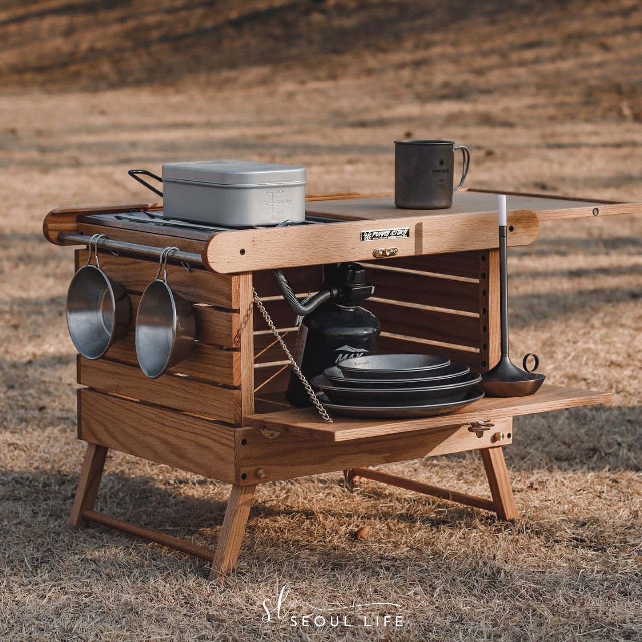 The Classical Box, Handcraft Outdoor Camping Table, Side Table
