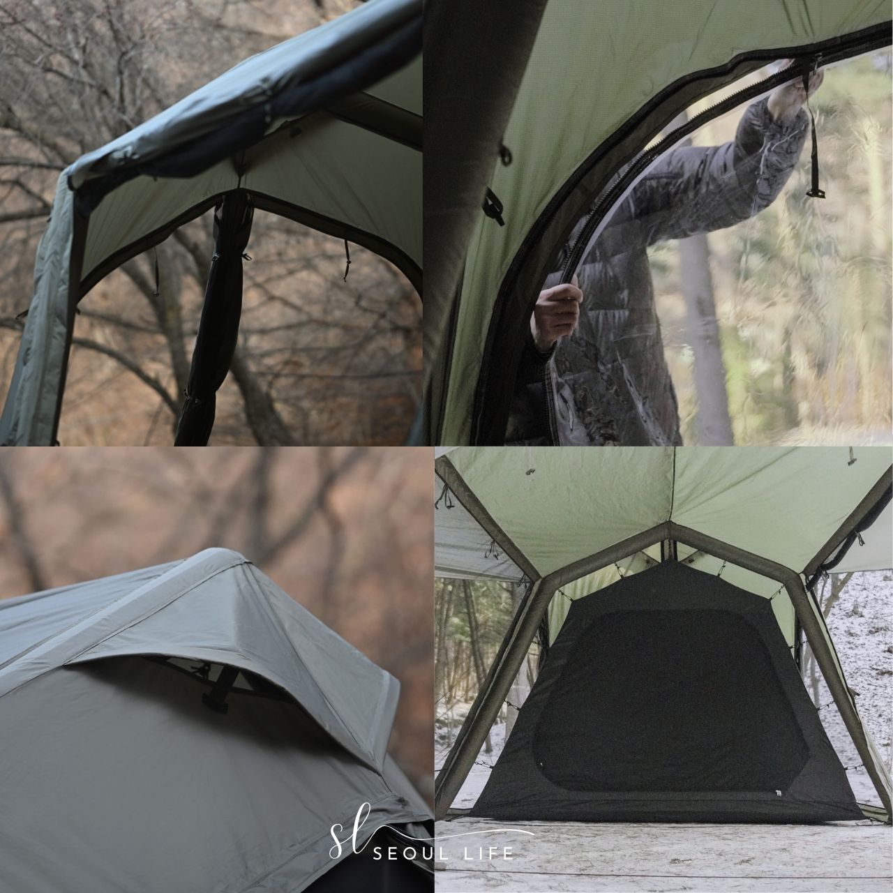 *Urbanside* Easy Cabin Air Tent/ Khaki Color. Outdoor Camping