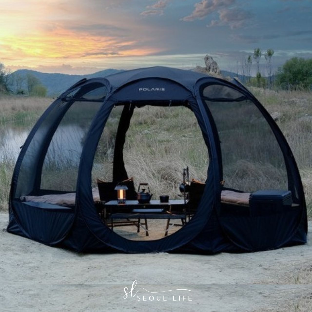 *Polaris* P1 Mesh Shelter Pop-up Dome Tent for 3-4people. Outdoor Camping