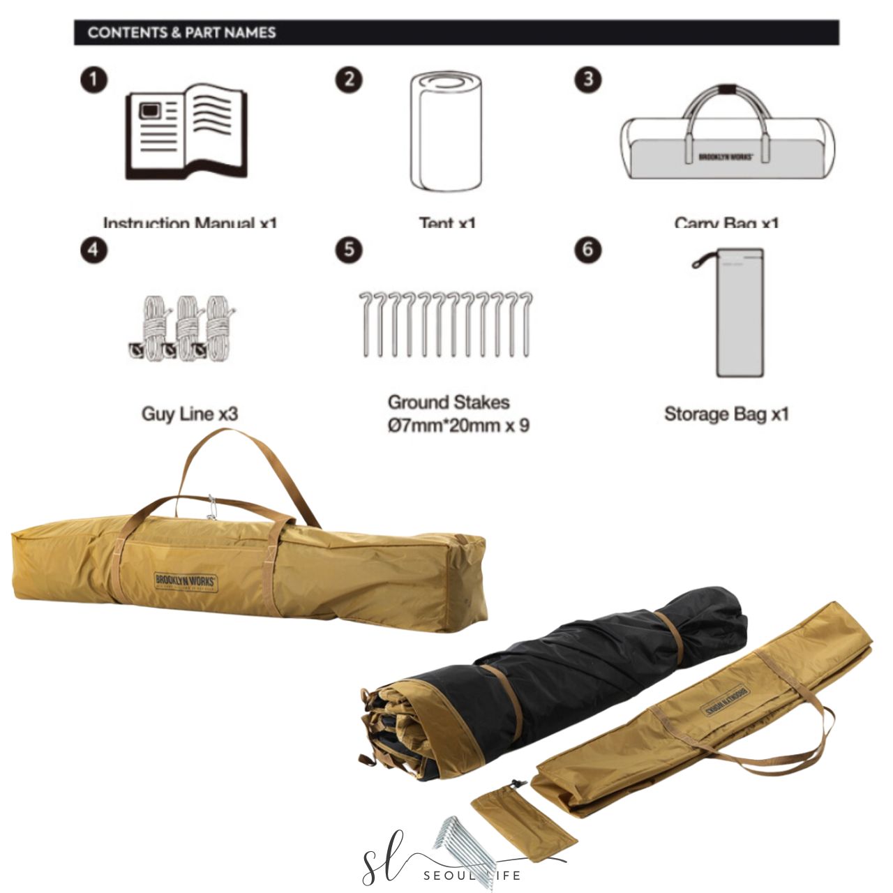 *Brooklyn Works* One-touch Gateway Tent for Outdoor Camping Rental