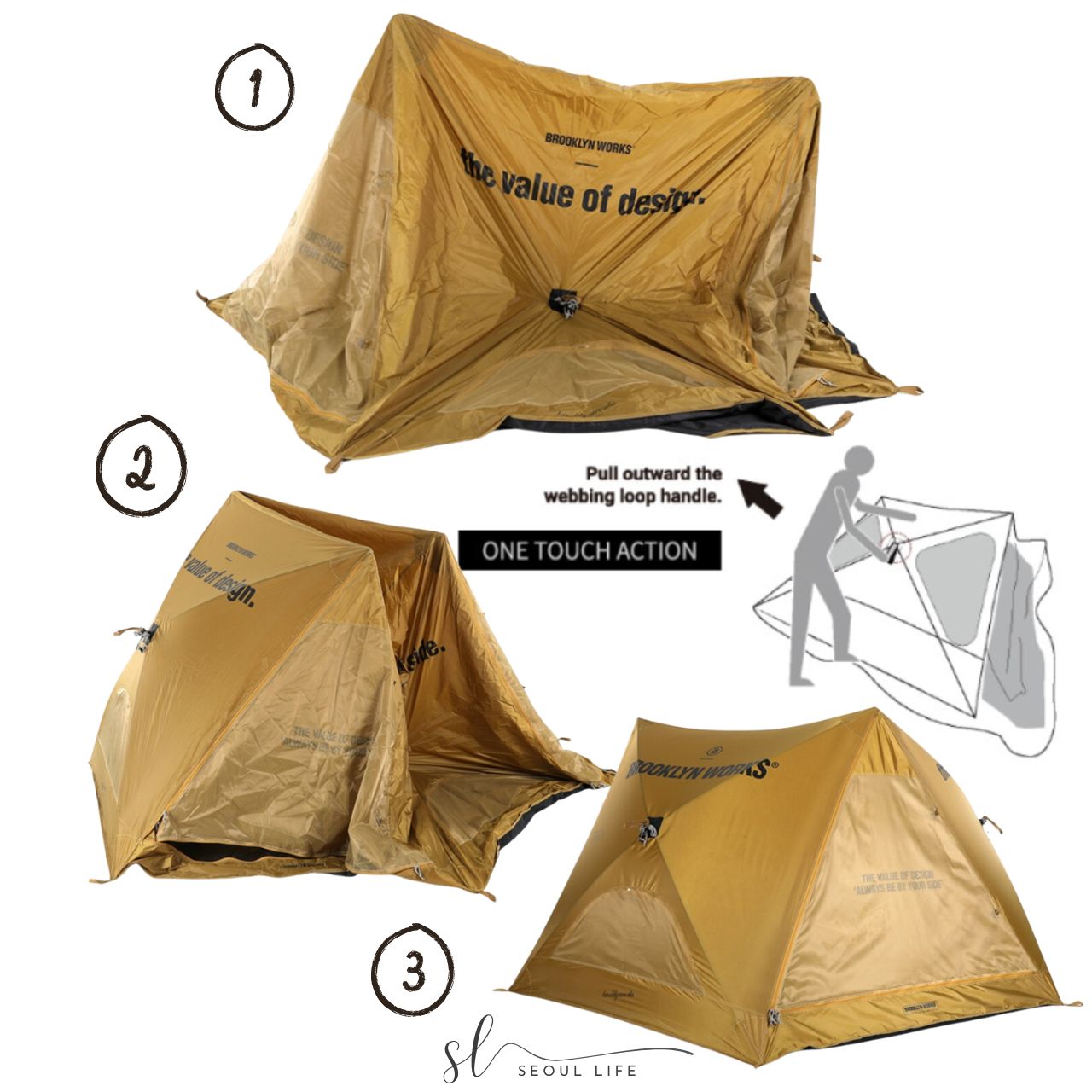 *Brooklyn Works* One-touch Gateway Tent for Outdoor Camping Rental