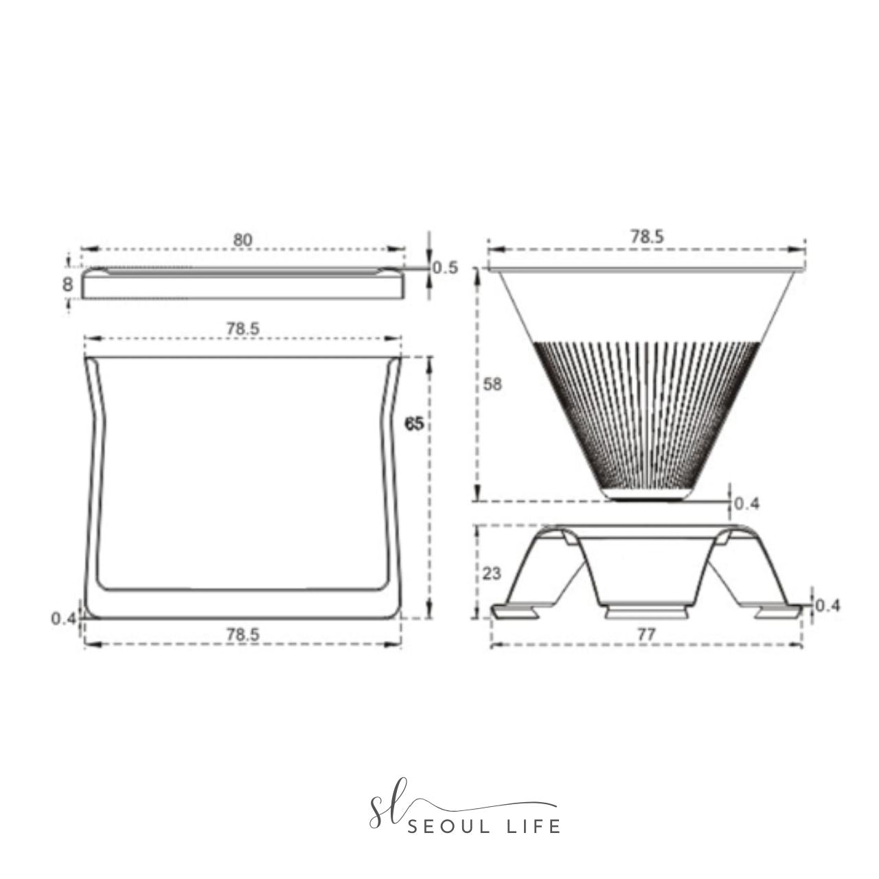 Titanium Coffee Maker for outdoors, Camping, Backpacking, Hiking, Traveling.
