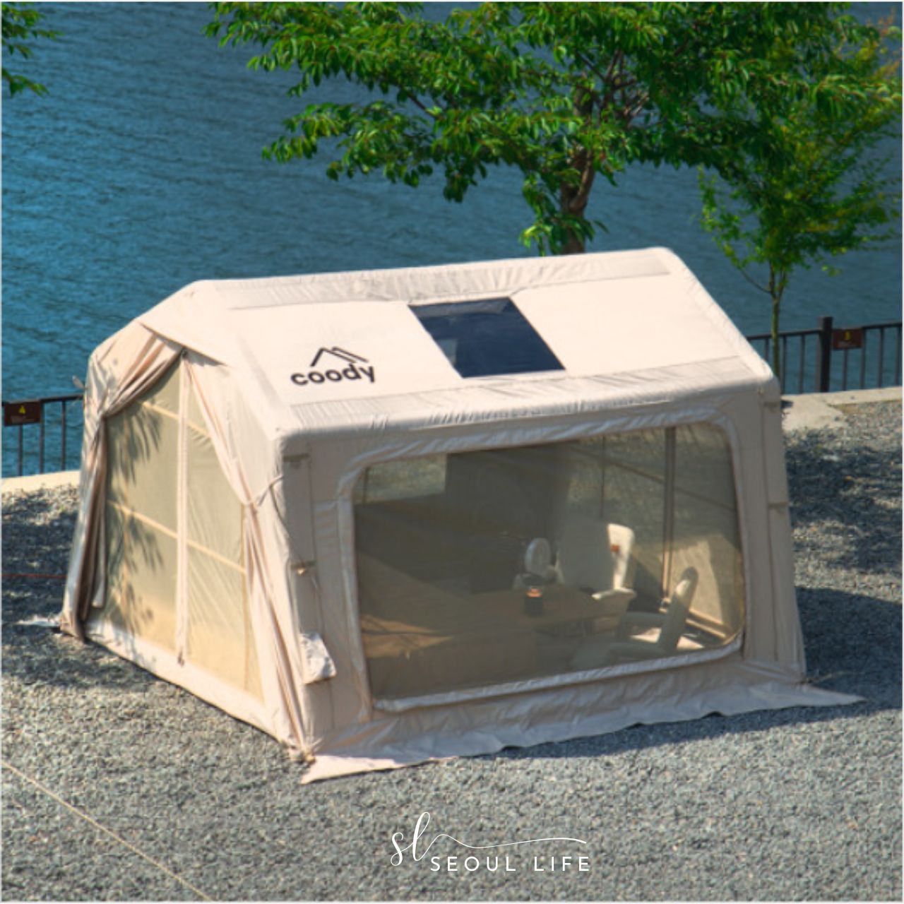coody tent Coody] Air Tent Wave, Beige & Khaki Colors – SeoulLife
