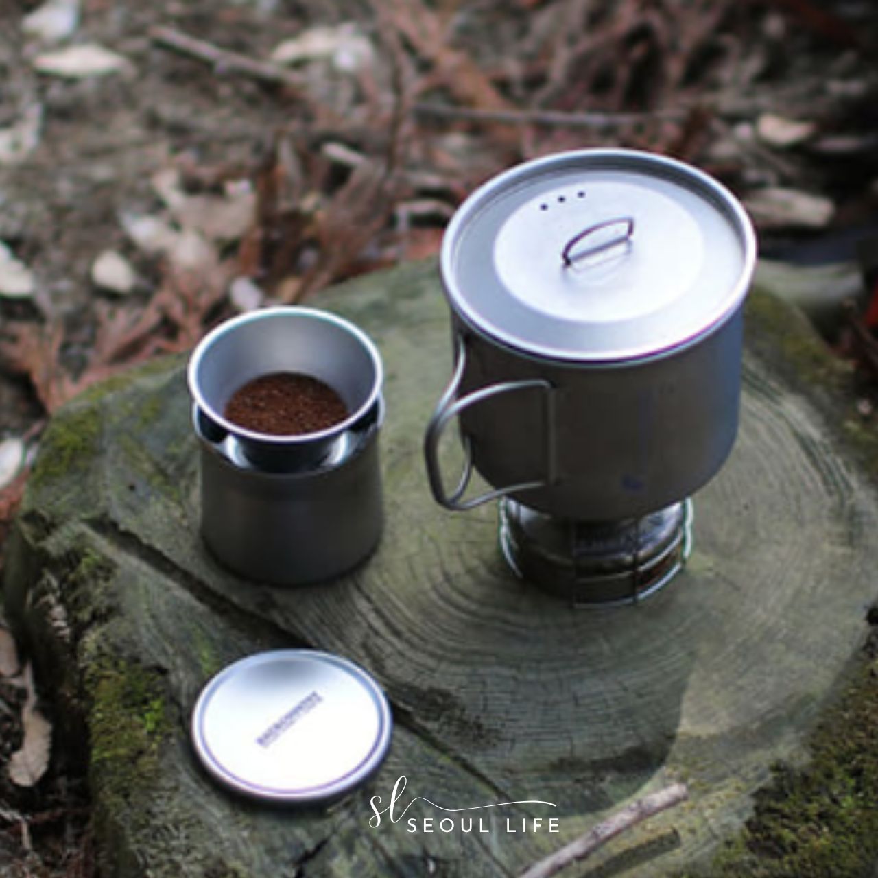 Titanium Coffee Maker for outdoors, Camping, Backpacking, Hiking, Traveling.