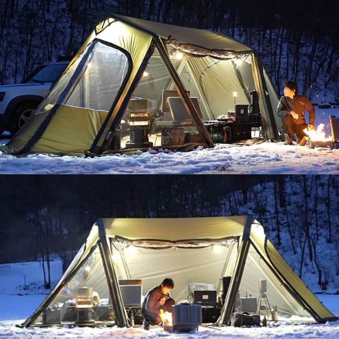 *Urbanside* Easy Cabin Air Tent/ Khaki Color. Outdoor Camping
