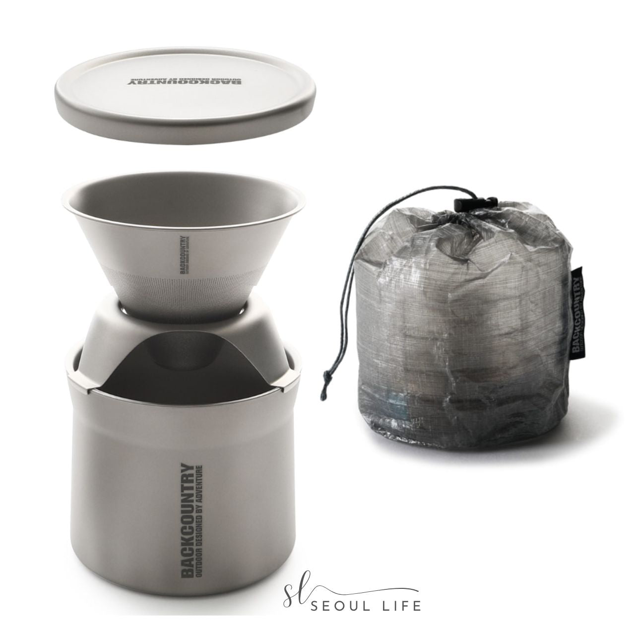 Titanium Coffee Maker for outdoors, Camping, Backpacking, Hiking, Traveling