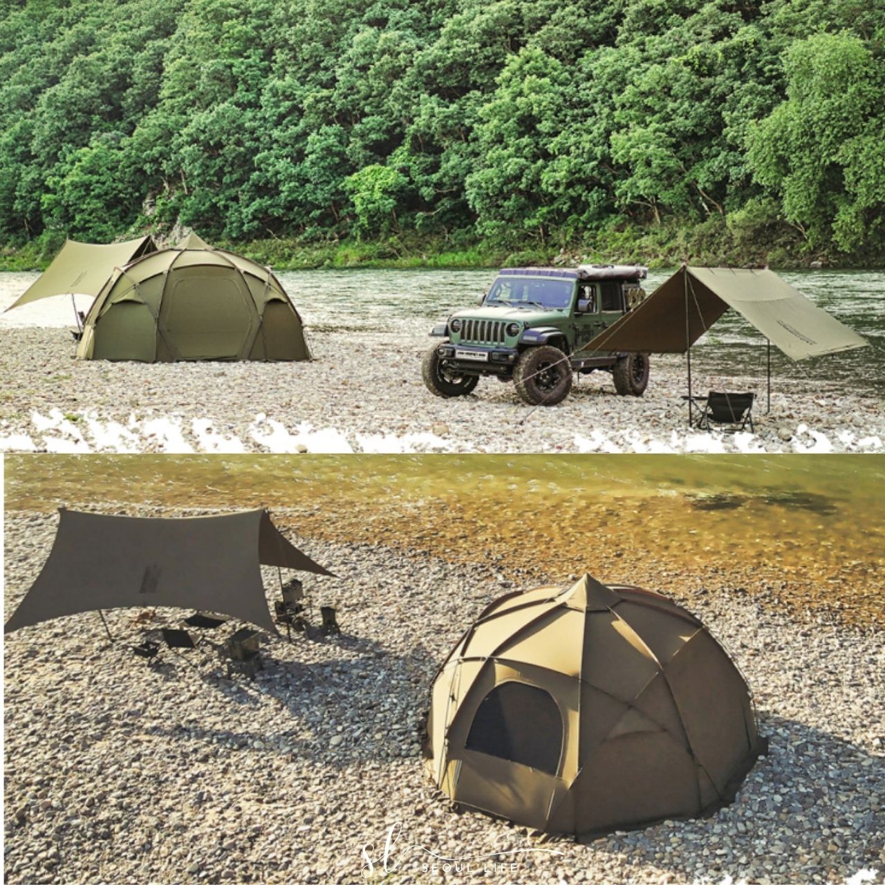 *Camperskan* Tenker 5M Octagon cotton blend (T/C) Tent/ Shelter, all-season, 4 people. Camping Equipment