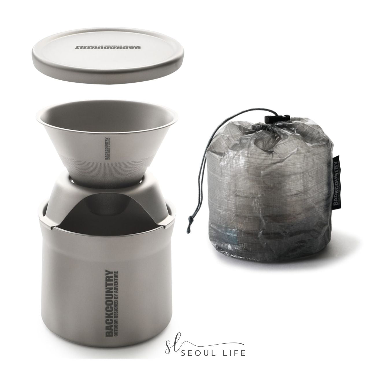 Titanium Coffee Maker for outdoors, Camping, Backpacking, Hiking, Traveling.