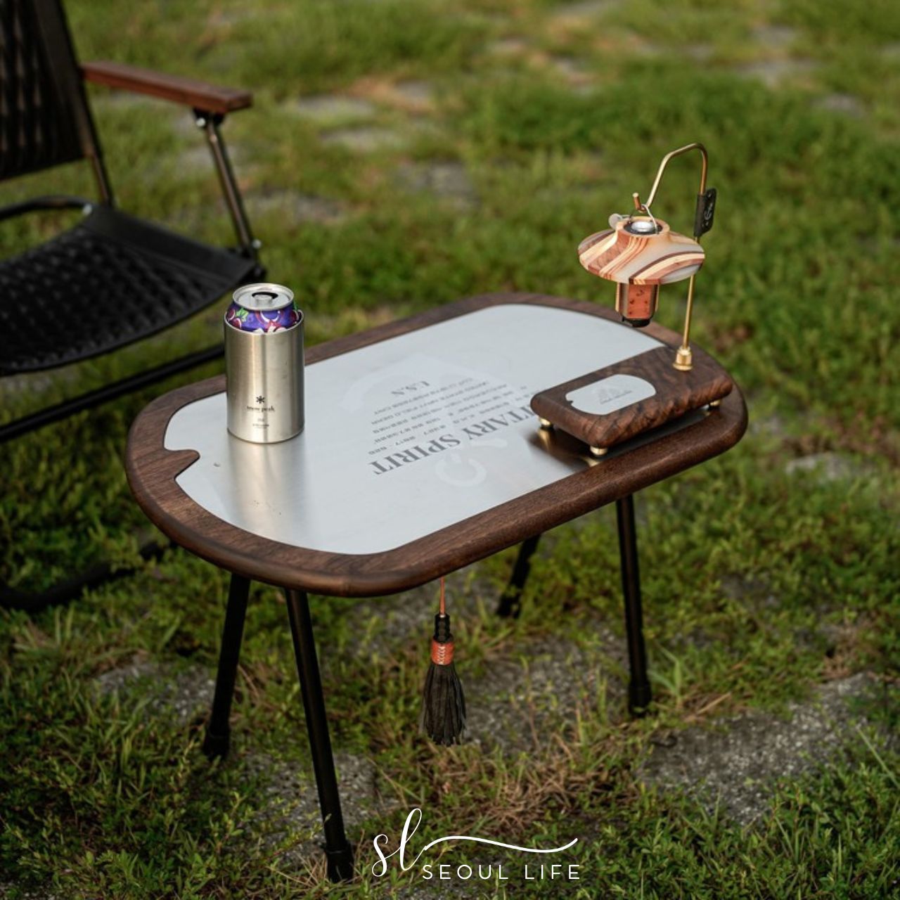 Handcraft Wooden table, camping shelf, outdoor table, Made in Korea. Good for Outdoor Camping