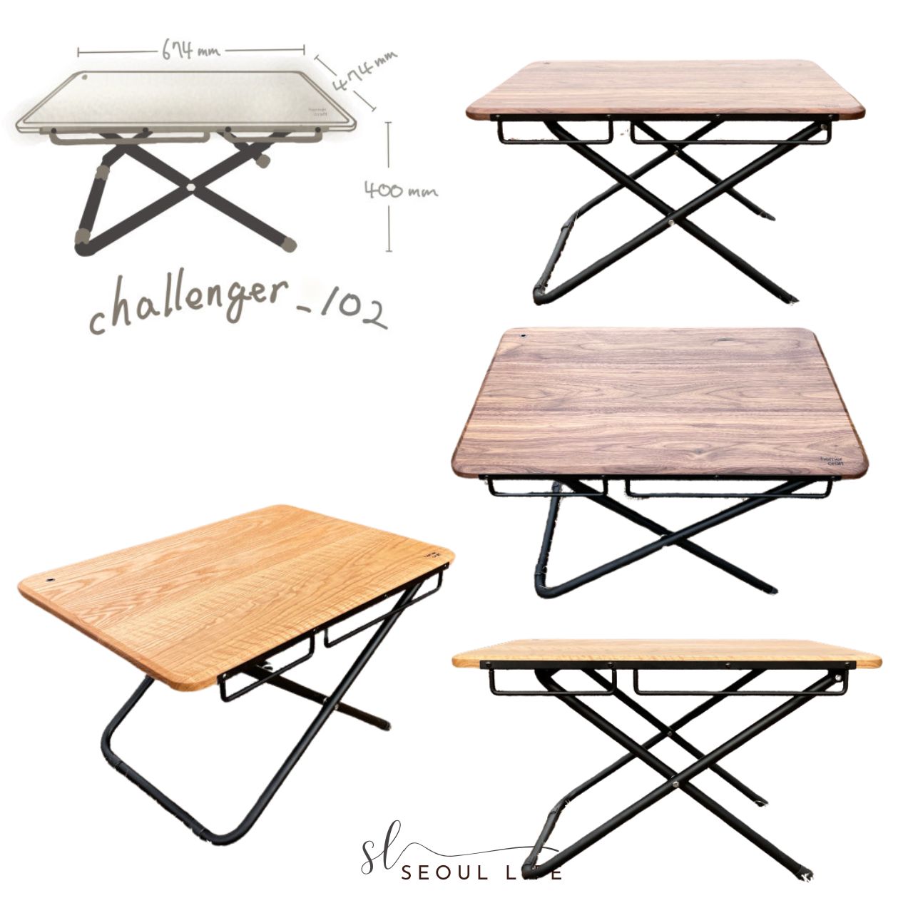 Challenger_102 Handcraft Camping Wooden table, side table, study table