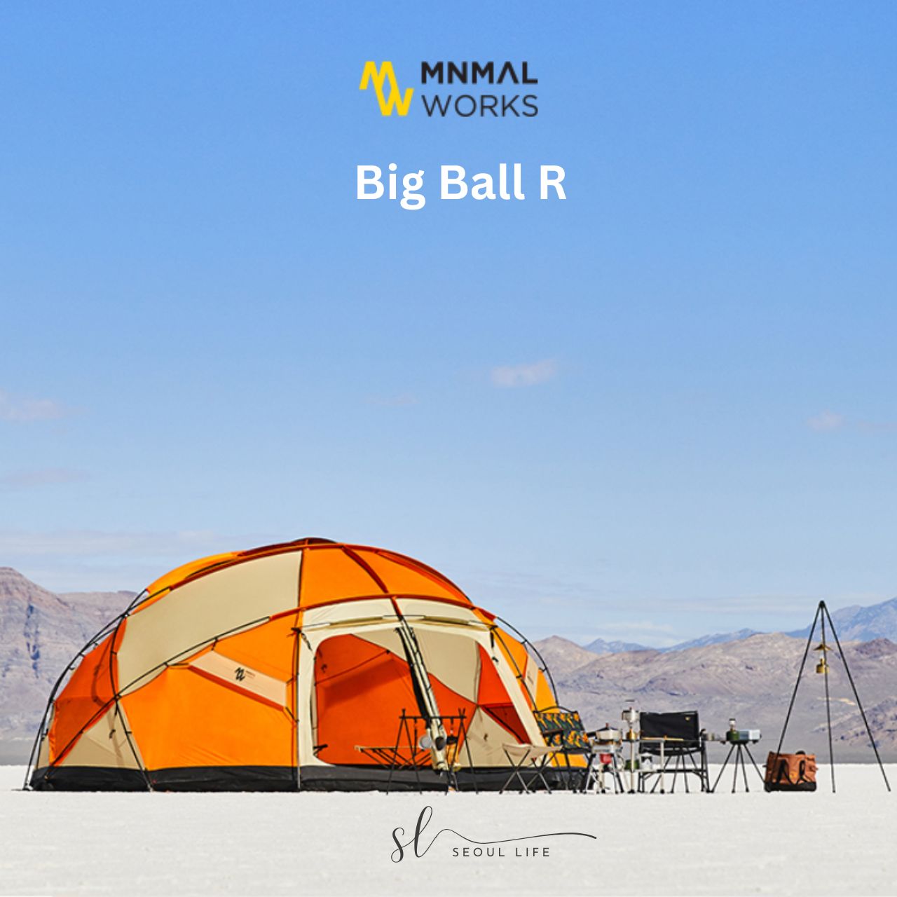 *Minimal Works* Big Ball R Shelter/ four seasons Dome Tent for 4-12 people. Outdoor Camping