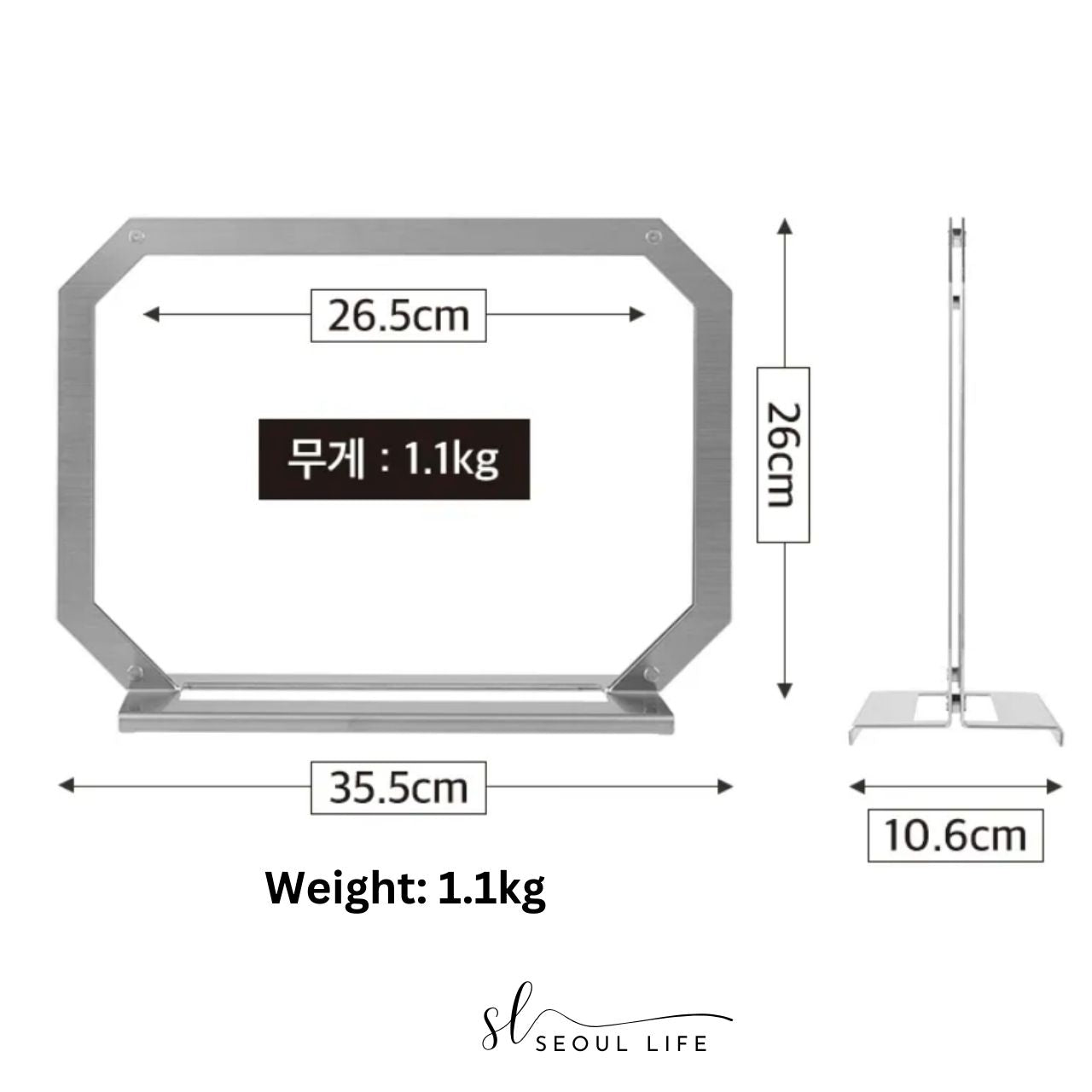 *Heriter* Premium Signature Knife Chopping board with Steel Stand.