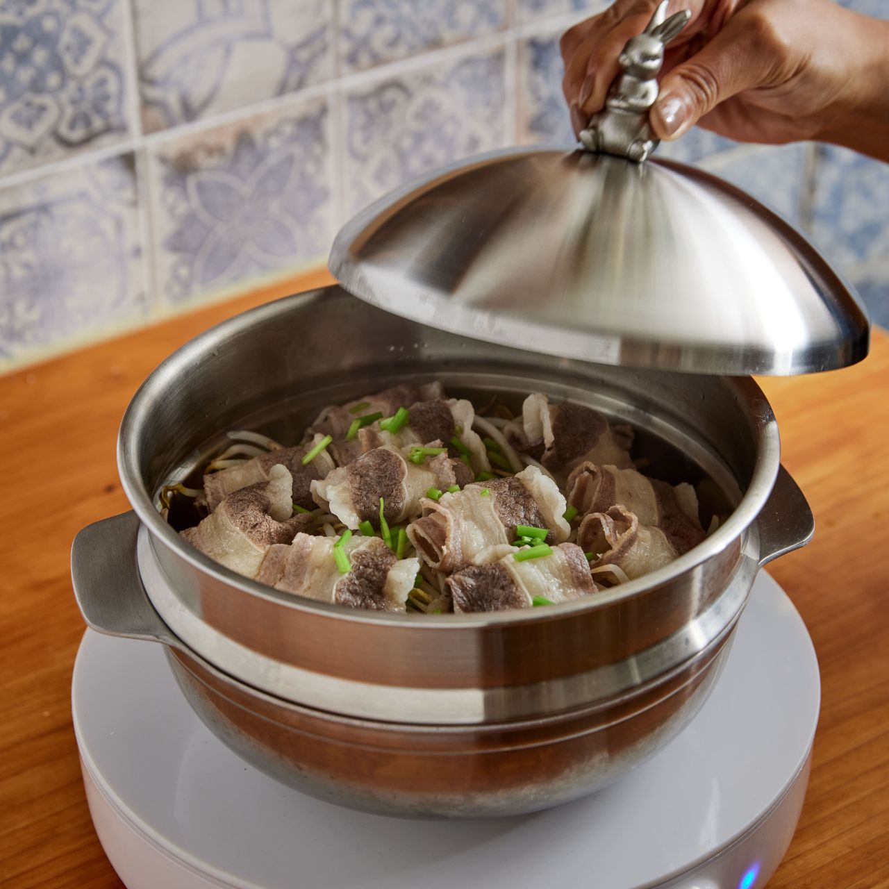 Rabbit Mutil function 20cm Pot & Lid & Steamer Plate Set