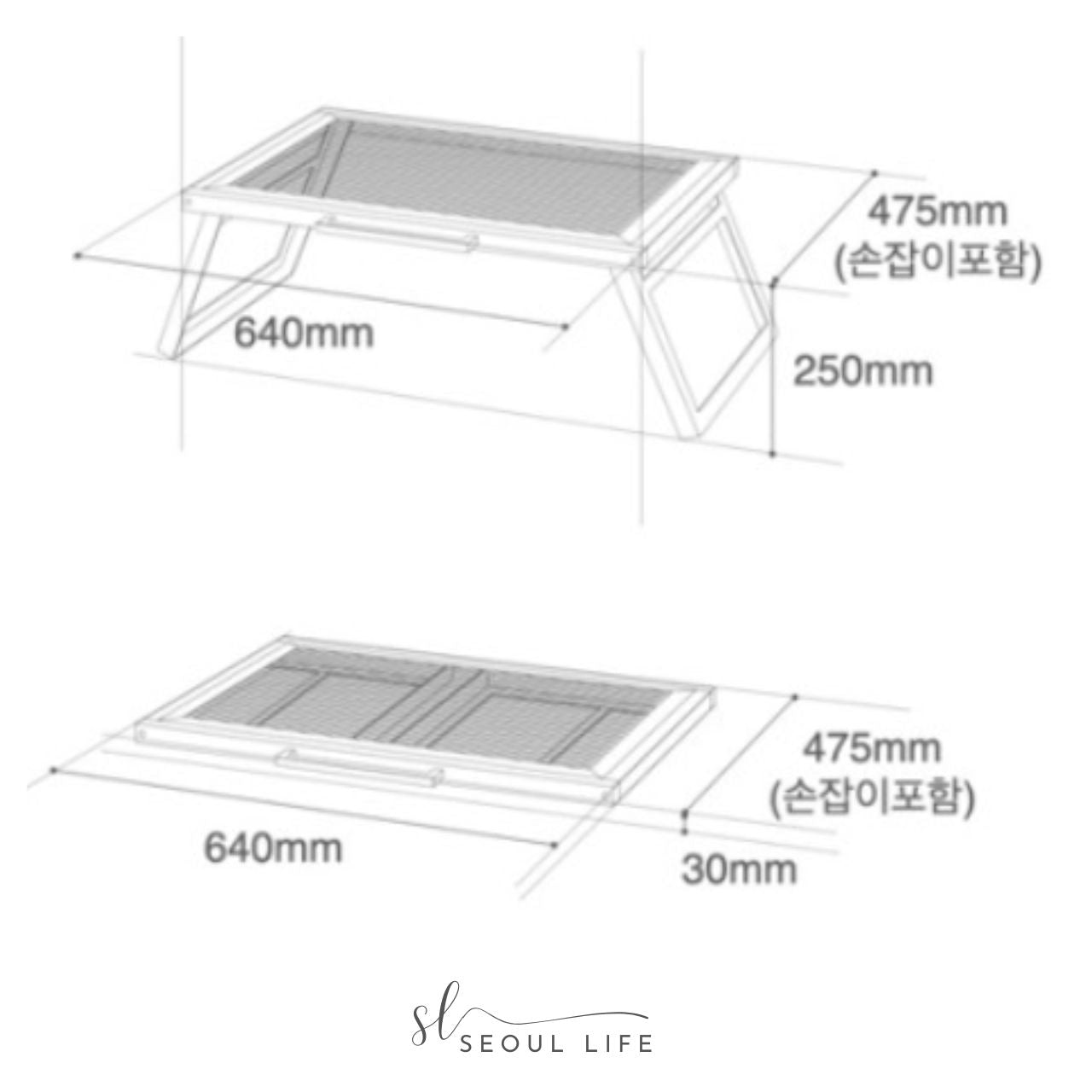 【J.Unique.Wood】手工堅韌桌子橡木可折疊鐵野營桌火架邊桌