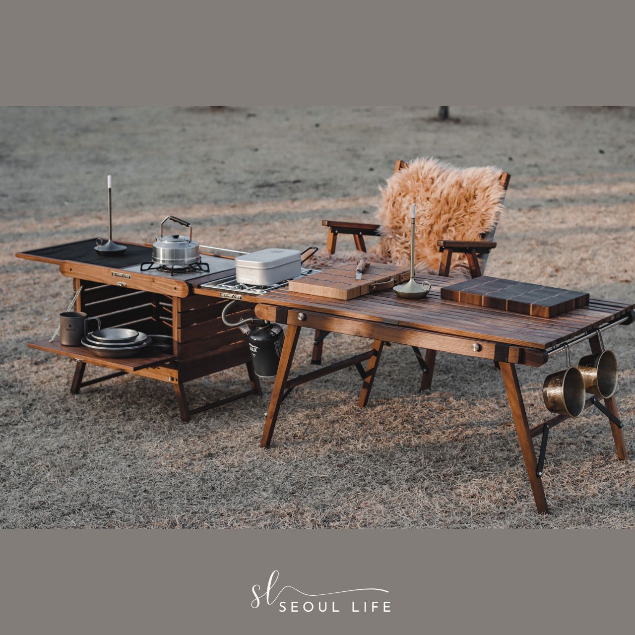 The Classical Box, Handcraft Outdoor Camping Table, Side Table