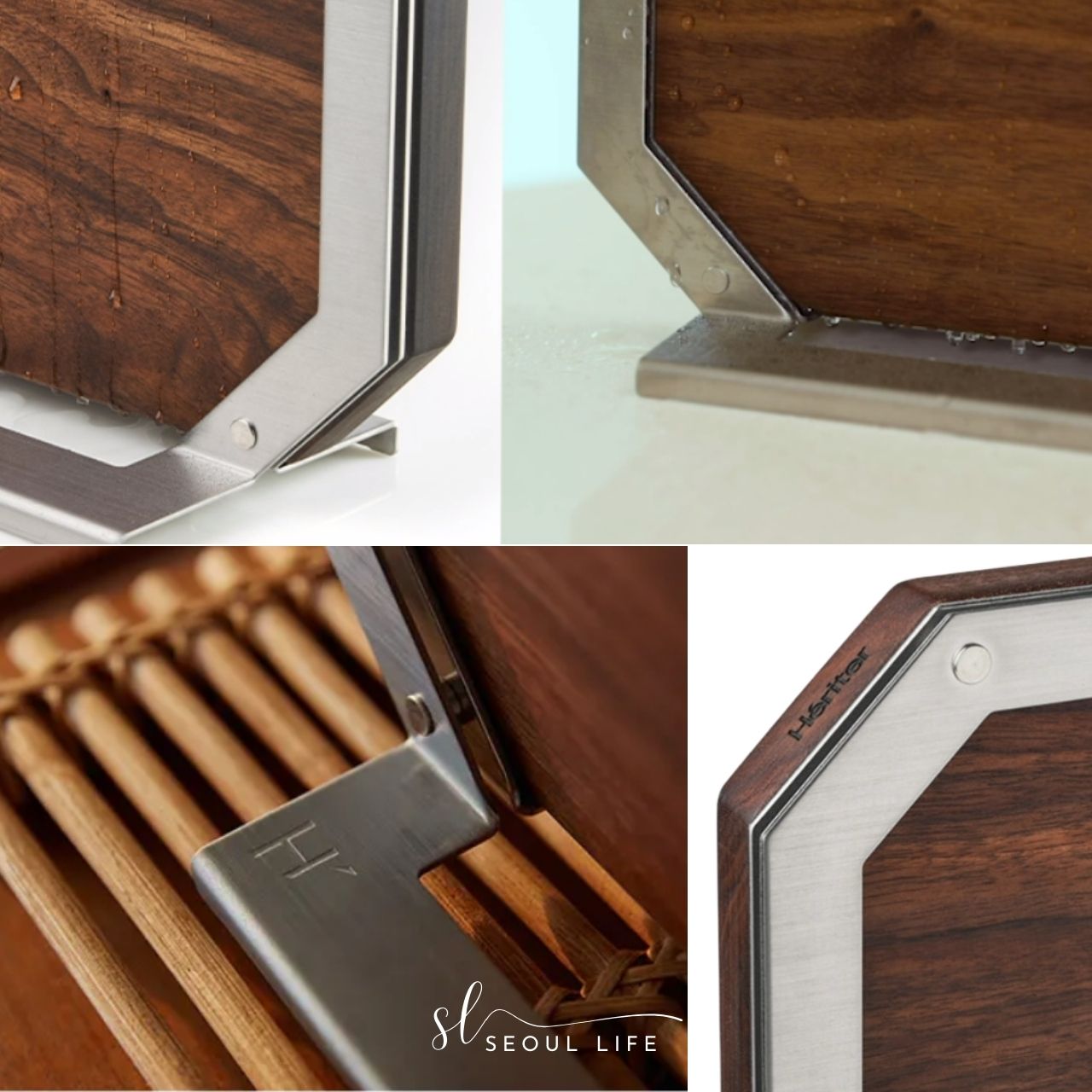 *Heriter* Premium Signature Knife Chopping board with Steel Stand.